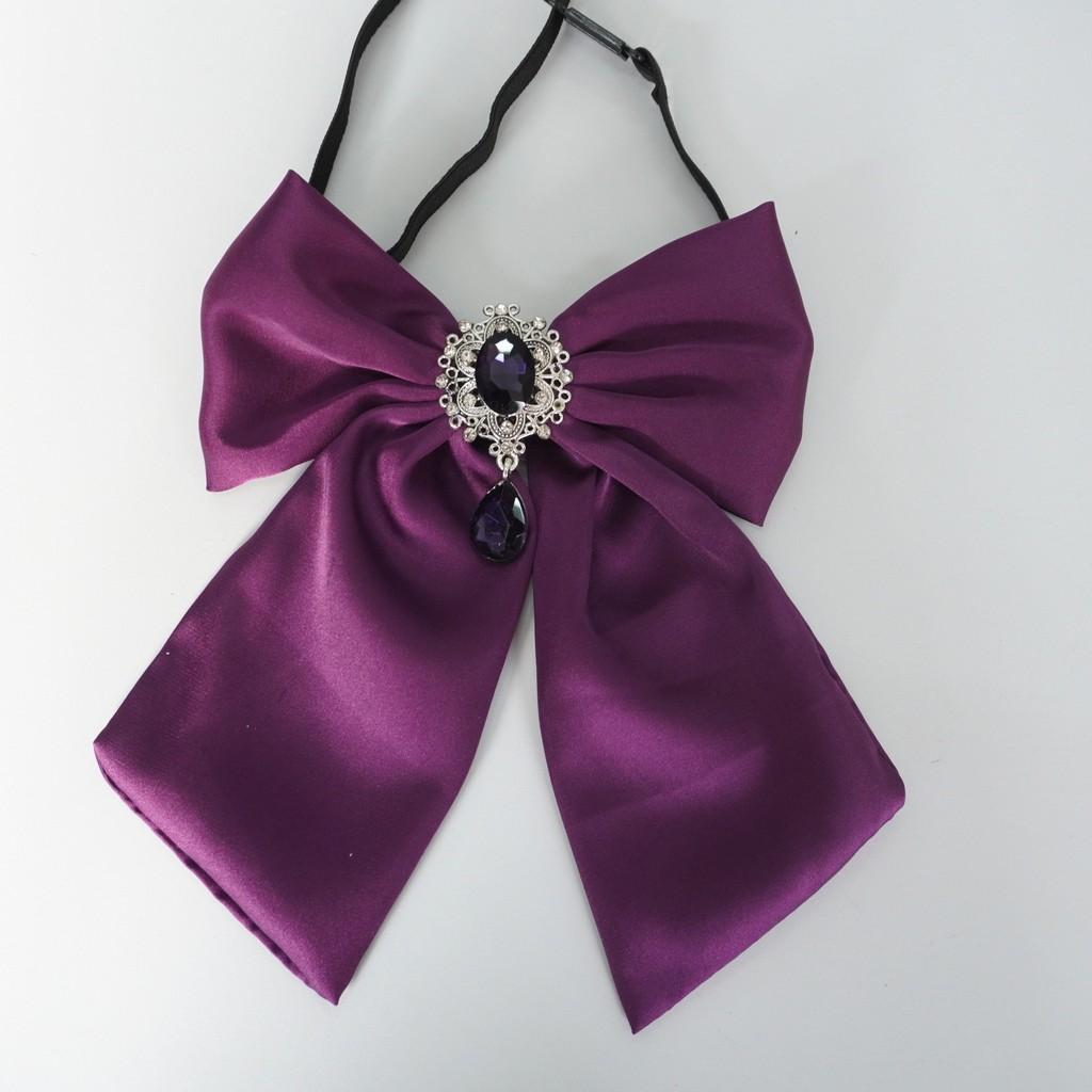 Jk Uniform Satin Bow Tie With Spliced Lace For Adult Fashion Accessories