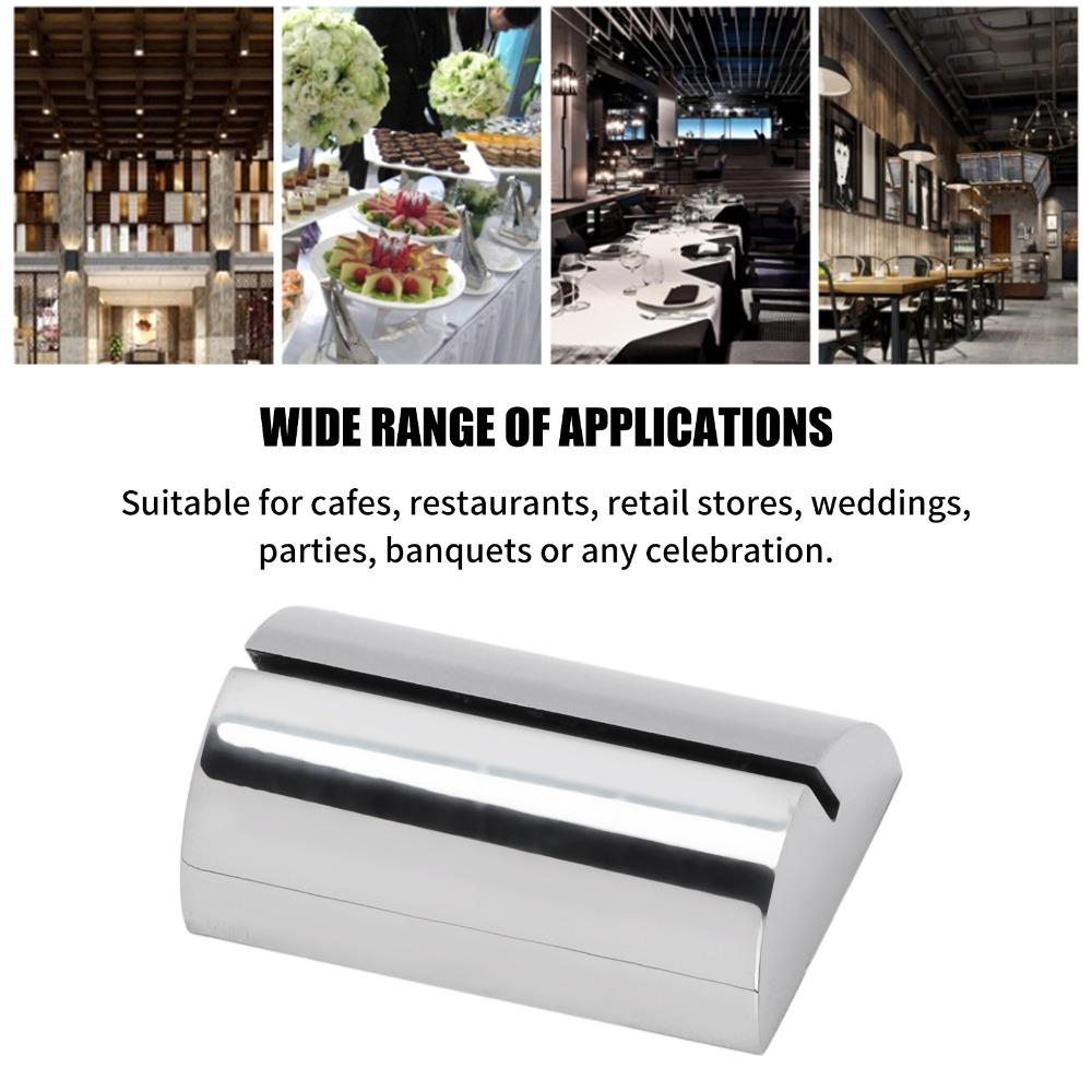 Stainless Steel Card Holder Silver Place Card Holders Card Organizer  Weddings