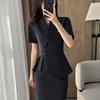 Women's Summer Short Sleeve Suit Set: Front Desk & Jewelry Store Professional Blazer