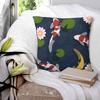 Japanese Koi Fish Pond Square Pillowcase Pillow Cover Polyester Cushion Decor Comfort Throw Pillow for Home Bedroom