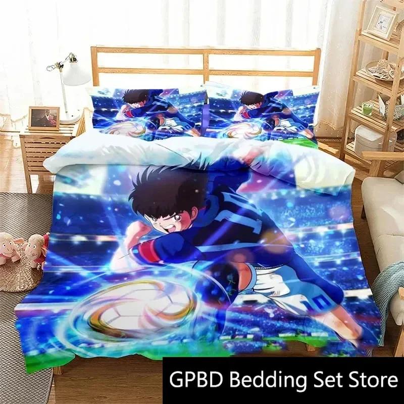 

3D Print Anime Captain Tsubasa Bedding Set Double Twin King Duvet Cover Comforter Pillowcase Boys Girls Adults Bedroom 70x133cm
