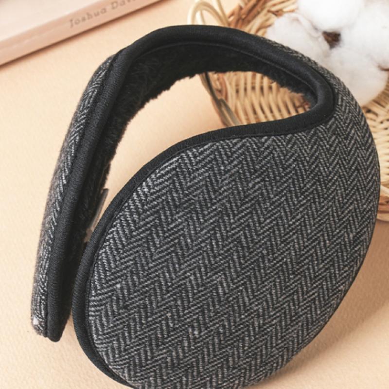 Daiso Pattern Earmuffs Black