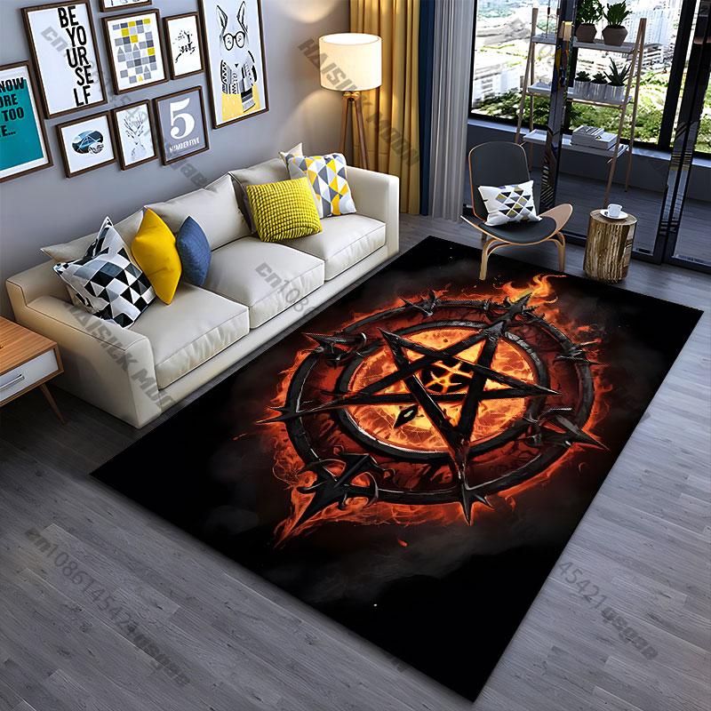 Fiery mystical symbol embodiment power carpet Yoga living room room decor children's crawling mat doormat area rug