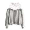 Ladies' Fashion Trend Off Shoulder Fake Two-piece Hooded Sweatshirt