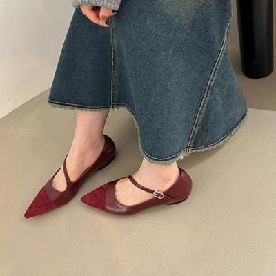 Modische Mary Jane Schuhe Damen 2024 Lässige Damen Sneaker Spitze Herbst Flache Schuhe Flache Loafer Lässige Oxford Marke Muje