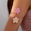 Elegant & Sexy Floral Open Cuff Armlet For Women Vintage Enamel Glaze Craft Flower Open Arm Ring Jewelry Gift