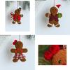 Adorable Brown Gingerbread Man Fabric Ornaments For Charming Christmas Tree Decoration