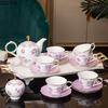 Purple Garden Series Cup&saucer Flowers Pattern Coffee Mug Dining Table Milk Mugs Afternoon Tea Teacup Fruits Juice Container
