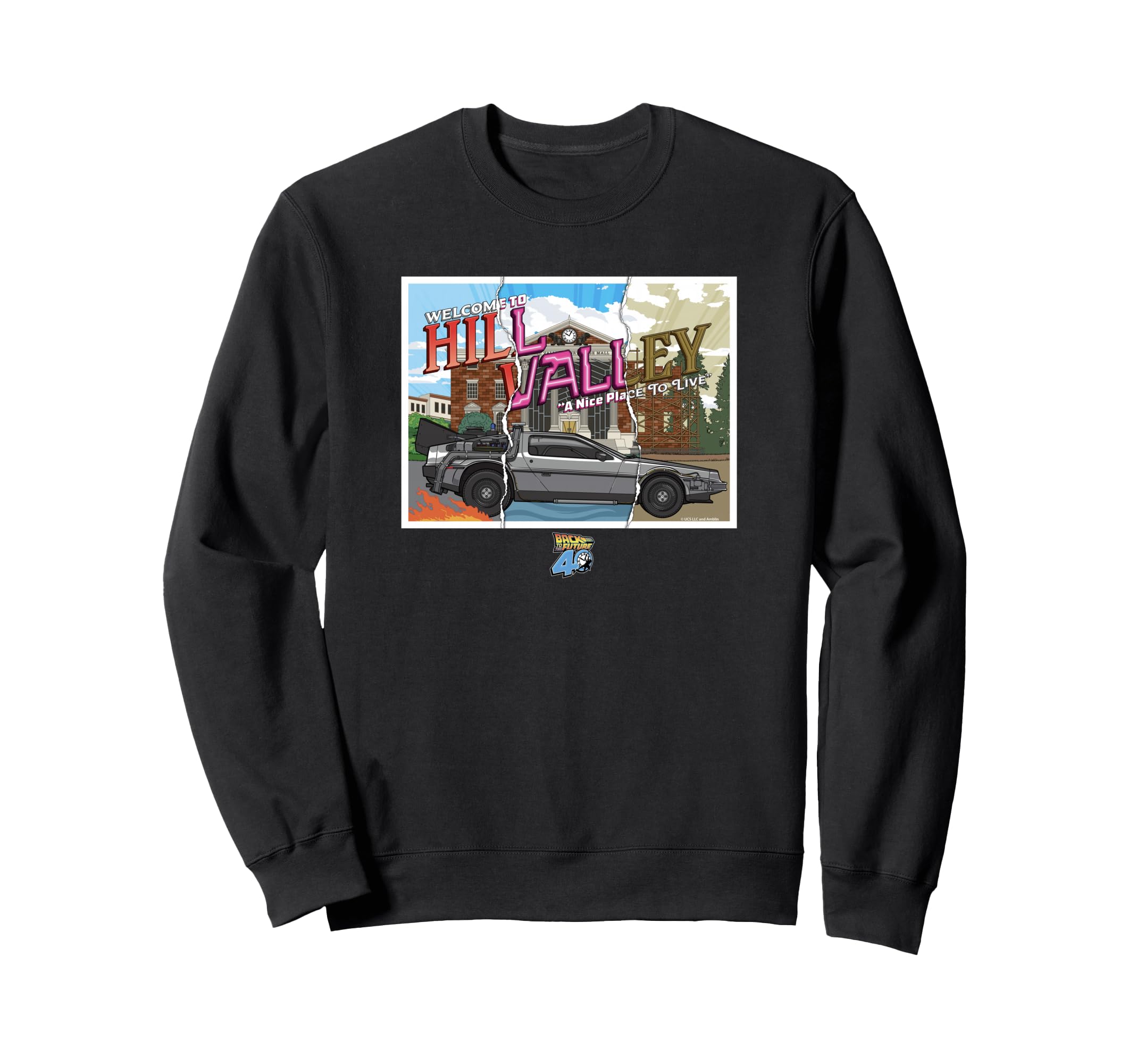 

Back to the Future 40th Anniversary Hill Valley Time Machine Sweatshirt