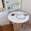 French Polka Dot Heart-shaped Placemats Cotton Decorative Insulating Table Mat Love Quilted Fabric Coaster Home Decor