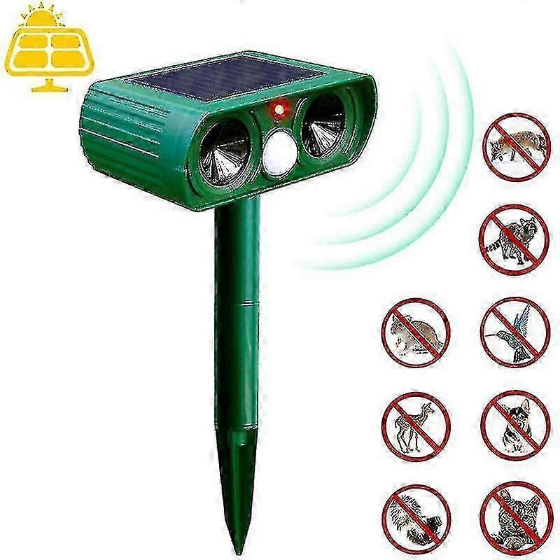 Ultrasonic Animal Repeller Outdoor, Solar Power Animal Repeller With Pir Motion, Waterproof Ultrasonic Pest Repeller Cat 26s
