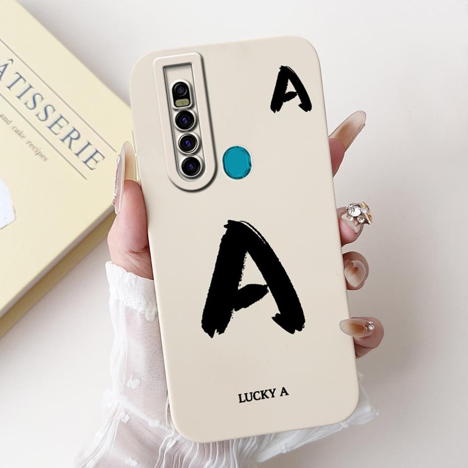For Tecno Camon 15 Pro Case CD8 Luxury A Z Initial Letters Soft Silicone Bumper For Tecno Camon 15 Premier Camon15 Air CD6 Shell