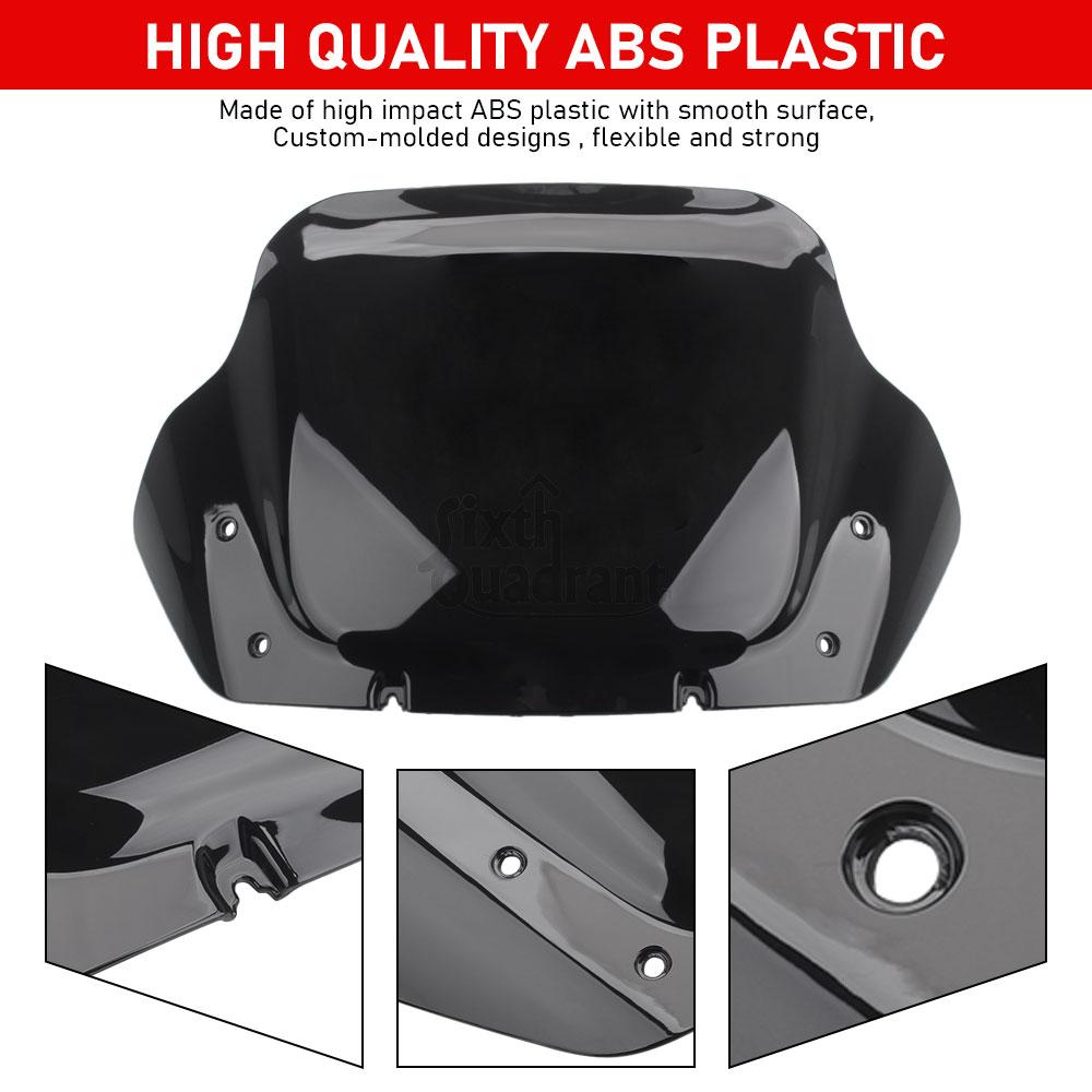 For Harley-Davidson 23-later FLHXSE 24-later FLHX 25-later FLHXU Motorcycle 14" ABS Plastic Smoke/Black Windscreens Windshield