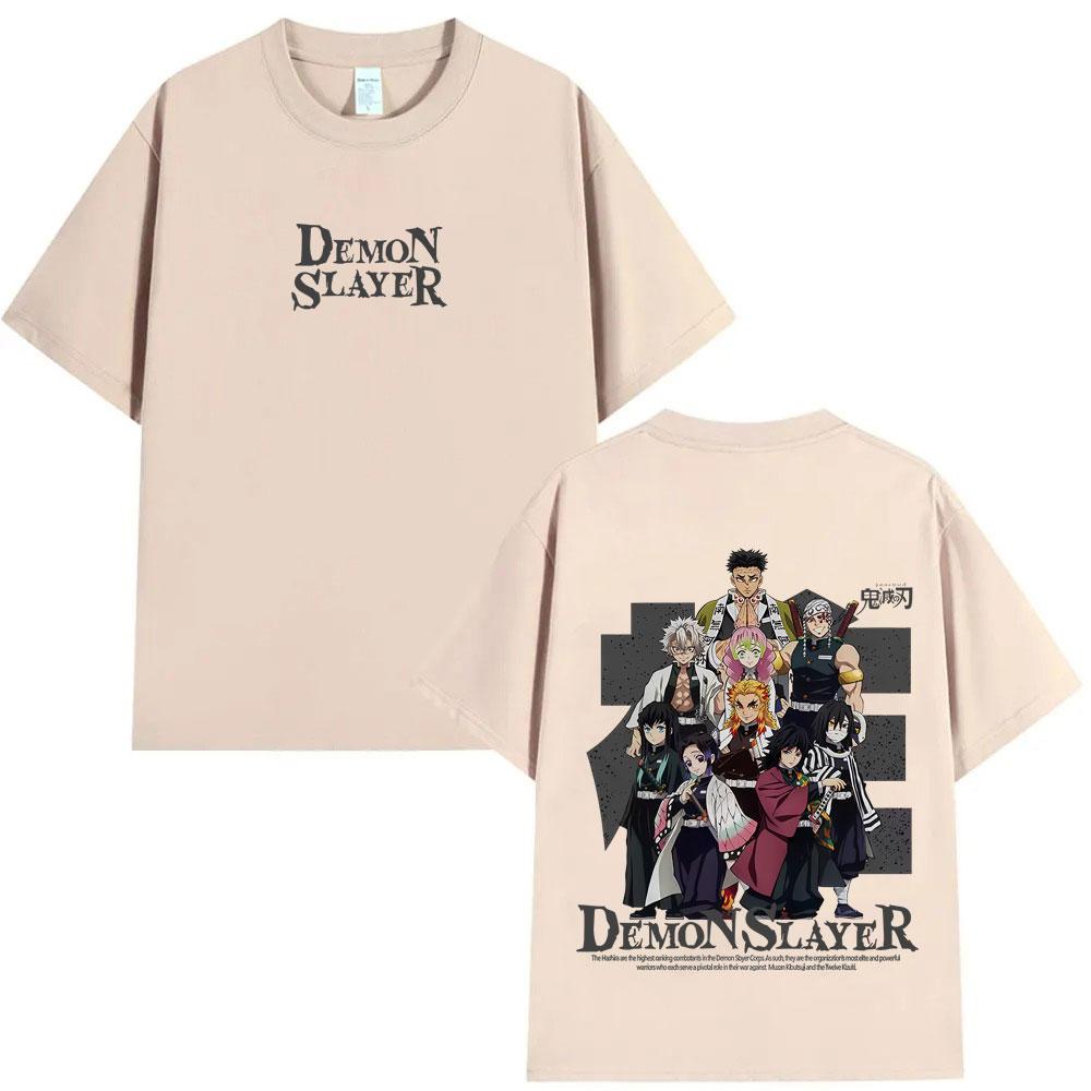 Anime Demon Slayer Hashira Members Graphic Tshirt Men Women Casual Oversized Tshirts Mens 100 Cotton Short Sleeve T Shirts