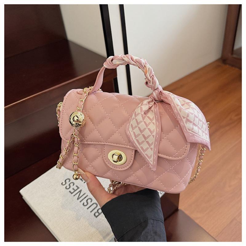 Rhombus Chain Bag Women's Autumn and Winter New Casual Niche Messenger Bag Portable Small Square Bag
