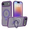 For iPhone 17 Air  Phone Cover Built-in kickStand, Compatible With MagSafe Shockproof Slim Translucent Matte Phone Case
