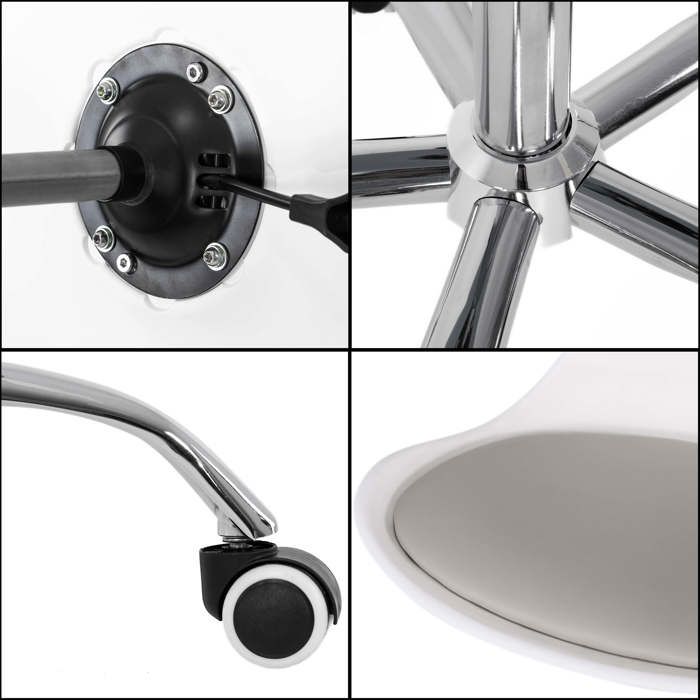 Chaise De Bureau - SPRINGOS - 2025 - Ergonomique - Réglable En Hauteur - Similicuir Sur Roulettes
