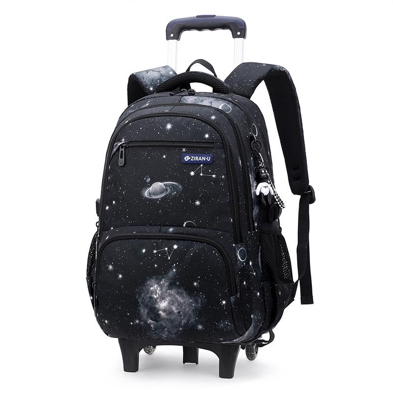 Lightweight Trolley Backpack for 3-6 Grade Students – Stair-Climbing Design for Boys and Girls