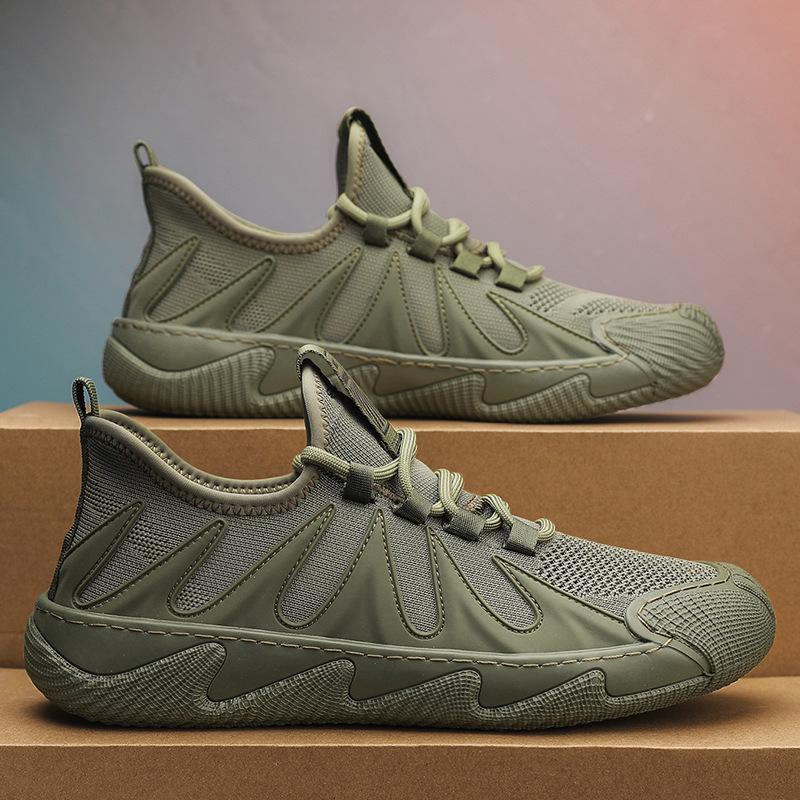 Herrenschuhe Sommer atmungsaktiv dünnes Mesh Deodorant Laufschuhe Sport Casual Netzschuhe Herren Schwarz Arbeit Trendschuhe