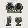 Car Mounted Fan, Small Car Air Conditioner, Dual Head Hanging Wind Fan, Brushless Motor High Power, Double Pure Copper Brushless DC Motor,