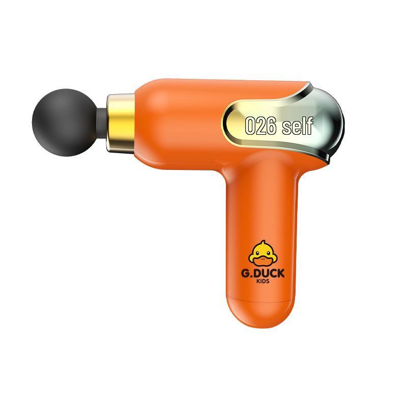 Smart LCD Mini Yellow Duck Muscle Massage Gun for Neck and Fascia Fascia Gun with Color Box оранжевый
