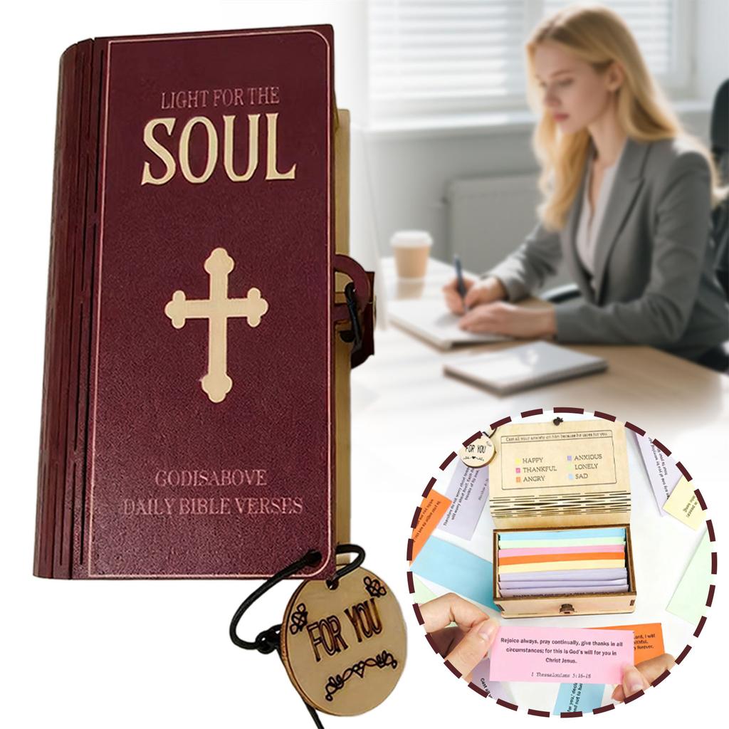 150 Emotion Bible Verse Cards In Wooden Box Hand-made 150 Scripture Cards Holiday Present Organizer