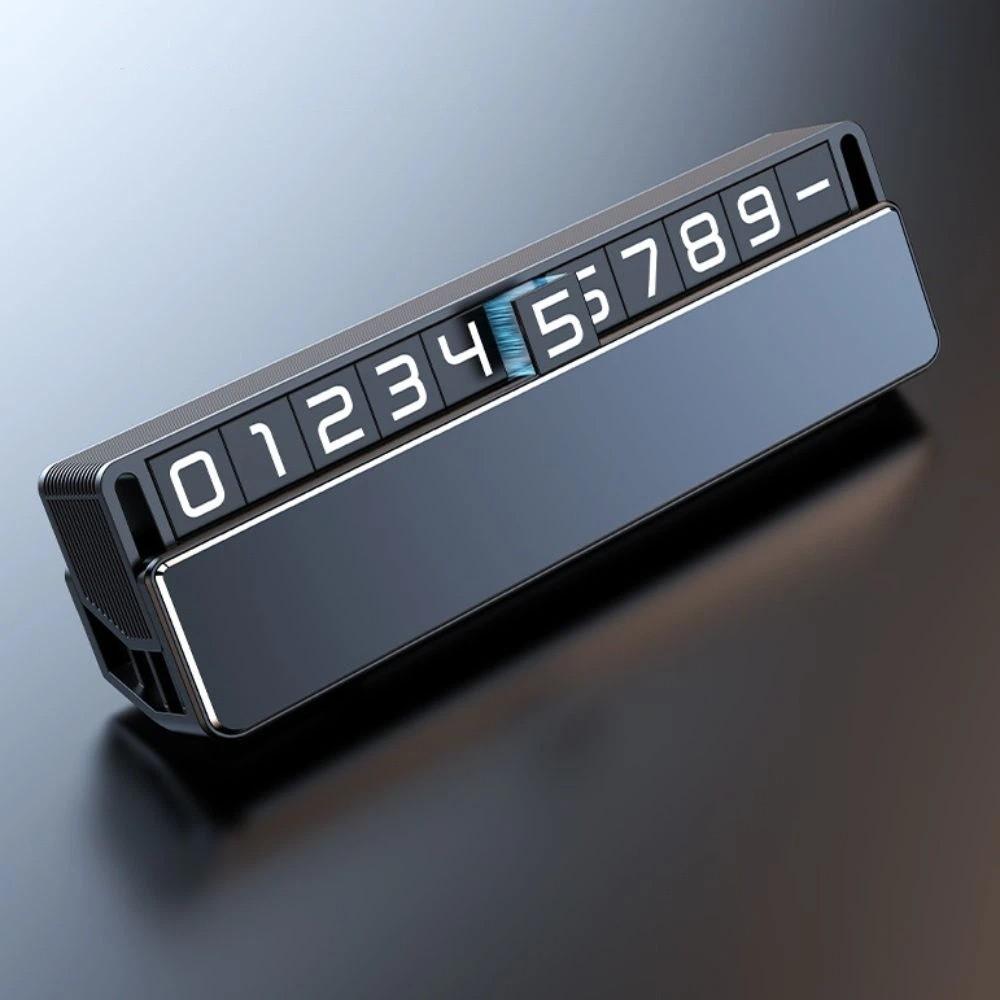 Universal Car Phone Number Plate Adjustable Slide Elegant Parking Number Plate Practical Car Temporary Parking Card Car Styling