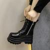cos heightening shoes classic heightening and showing legs thin platform shoes cm British style platform new short boots short Martin boots