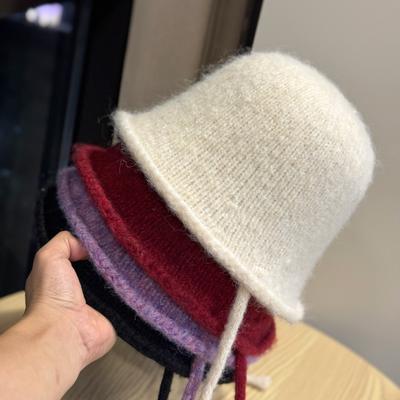 Fisherman Hat for Women In Autumn and Winter Versatile Face Showing Small Bucket Hat Large Head Circumference Warm Woolen Hat