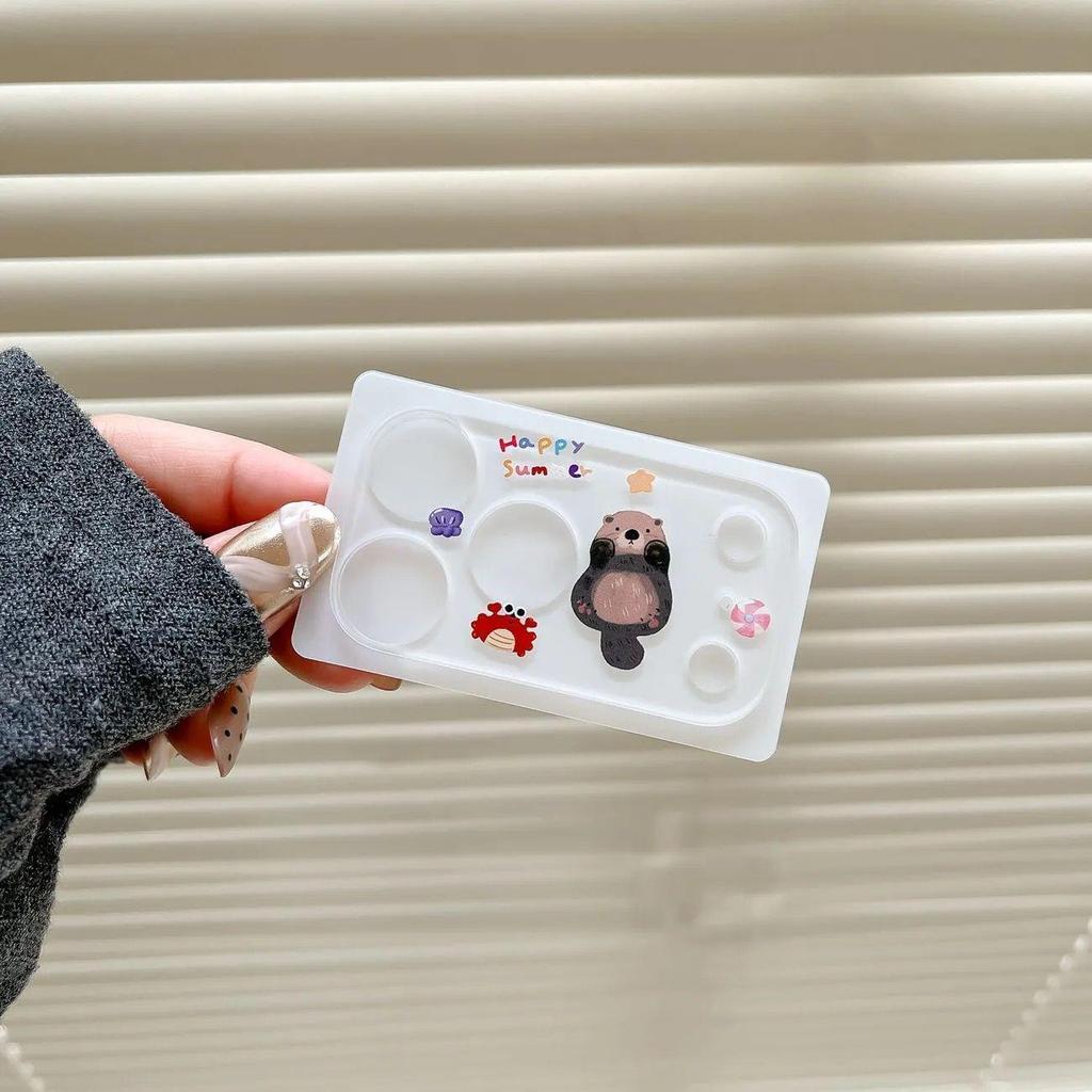 Adorable iPhone 17 Pro Max Lens Sticker: Little Bear & Kitty Camera Decoration with Pen Holder and Nail Stickers!