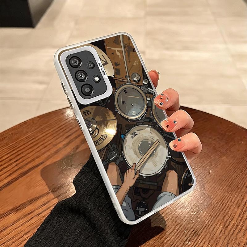 Drum Set Rock Music Soft Phone Case for Samsung A17 A16 A15 A14 A13 A57 A56 A55 A54 A53 A37 A36 A35 A34 A33 A26 A25 A24 A23 A52