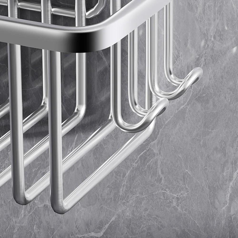 Wall-Mounted Bathroom Hanging Basket Toilet Shower Rack  Bath Products Storage Accessories