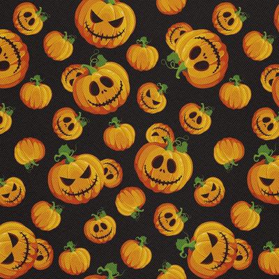 Outdoor Dekostoffe Oxford - Motiv Halloween-Kürbis I Dx581