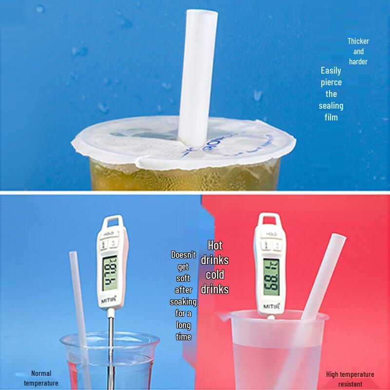 Biodegradable Individually Wrapped PLA Straws for Hot Drinks