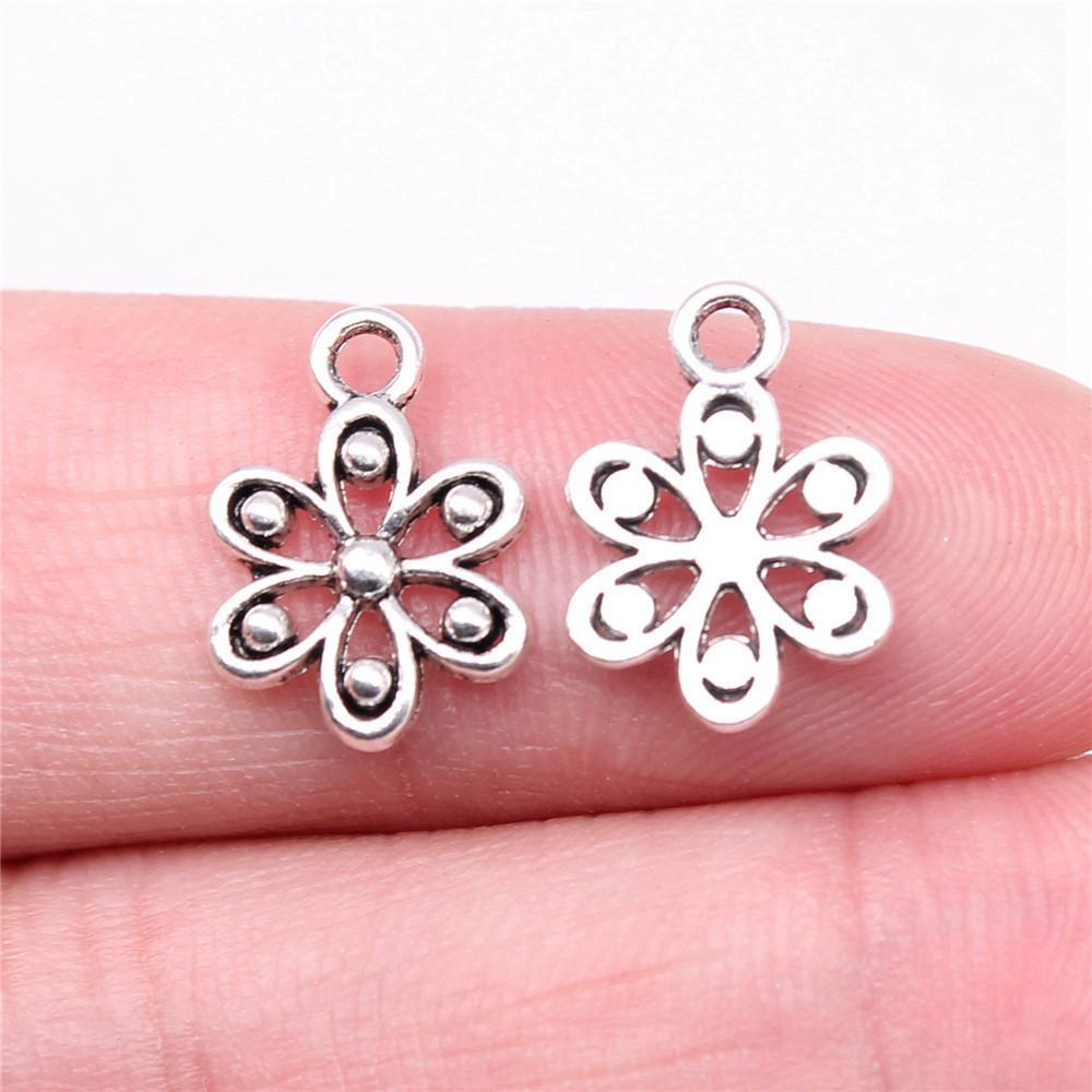 Charms Small Flower Pendants Wedding Jewelry Findings QC116