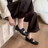 Retro francuski styl fajne buty Mary Jane damskie 2025 niszowy design baletowa tekstura modne buty
