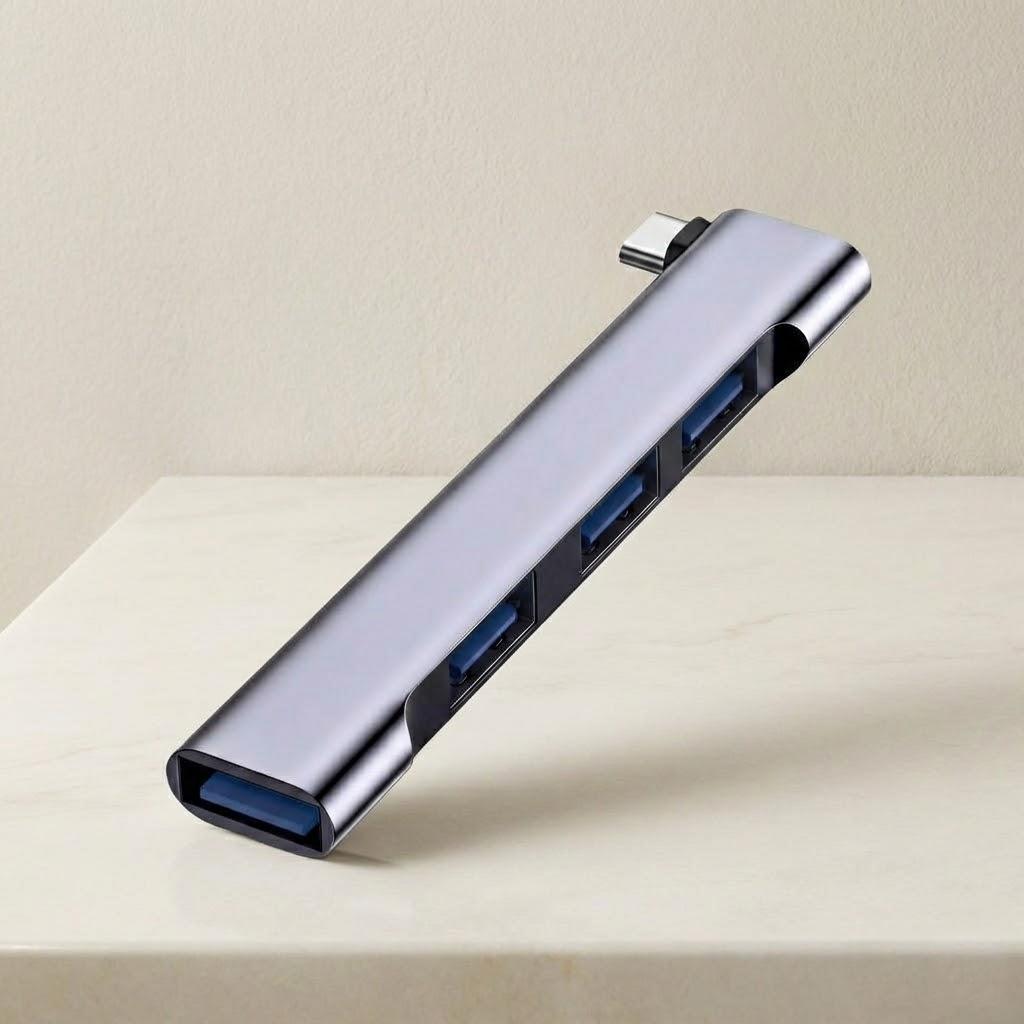 

60W USB 3.0 4 Port Hub Splitter Type-C Laptop PC MacBook Fast Charging Compact Plug and Play