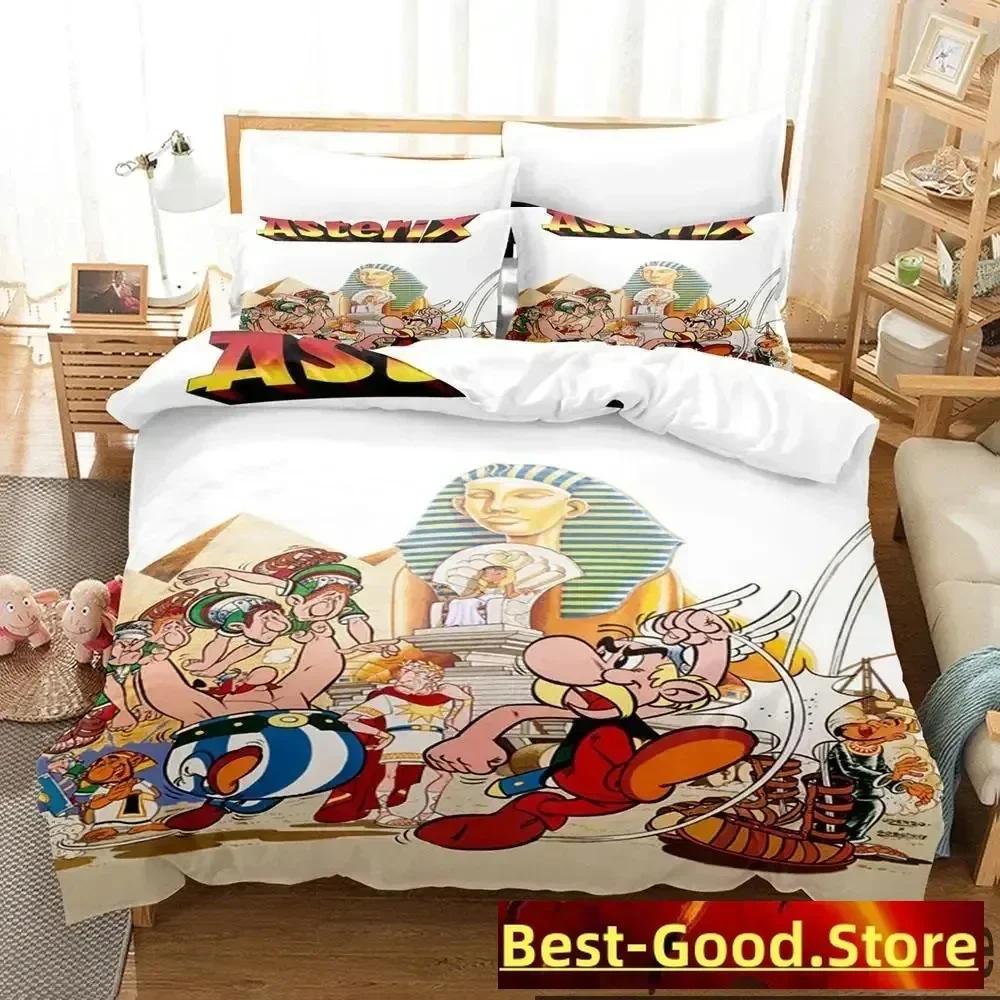 3D Gaul Hero Asterix Bedding Set Printed Bed Set With Pillowcase Duvet Cover Soft Single Double Queen Super King Size boys Adult