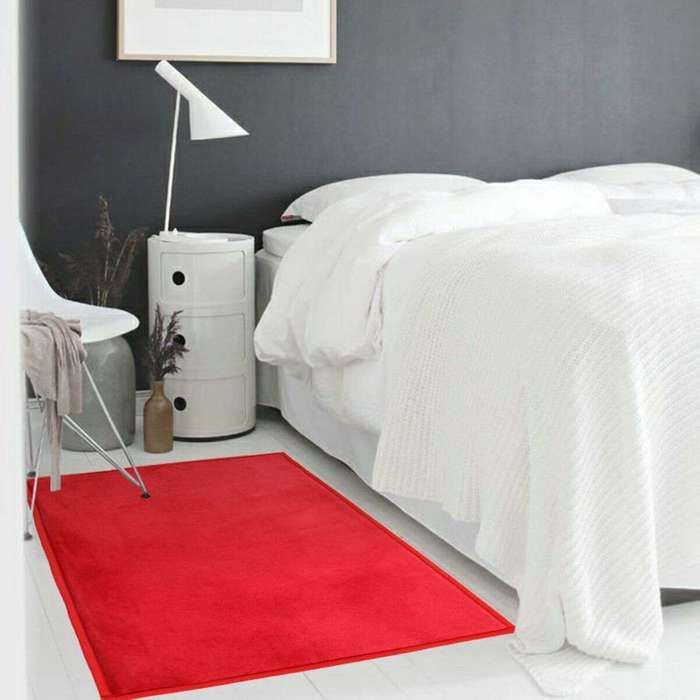 Extra-soft Velvet-look Rug Red 60x90