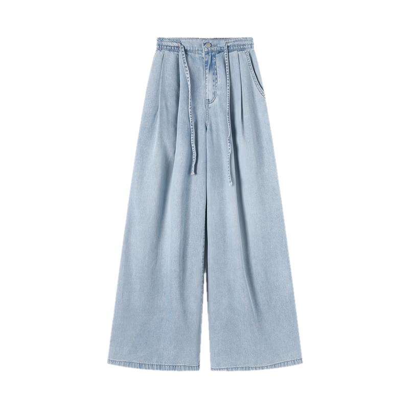 TonLion Women s Pleated Denim Pants M