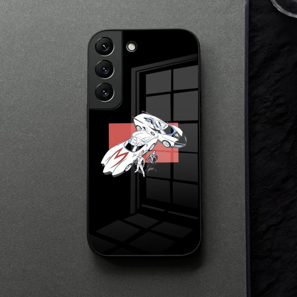 Anime Speed Racer Mach FIVE Phone Case Glass For Samsung Galaxy S21 S26 S25 S22 S20 S24 S23 Ultra Fe Plus A16 A34 A54 A24 A53 Co
