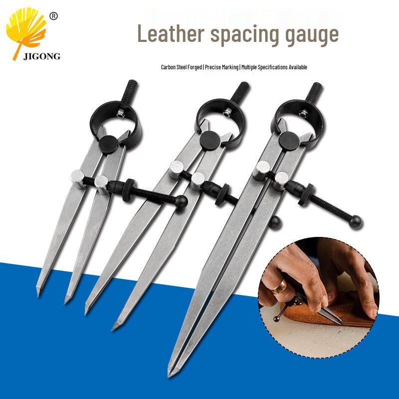 Adjustable Carbon Steel Leather Marking and Edge Creasing Tool for DIY Leathercraft