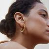 Personality Trend Retro Crescent Pearl Beaded Earrings S925 Silver Needle Earrings Niche Temperament Versatile Earrings