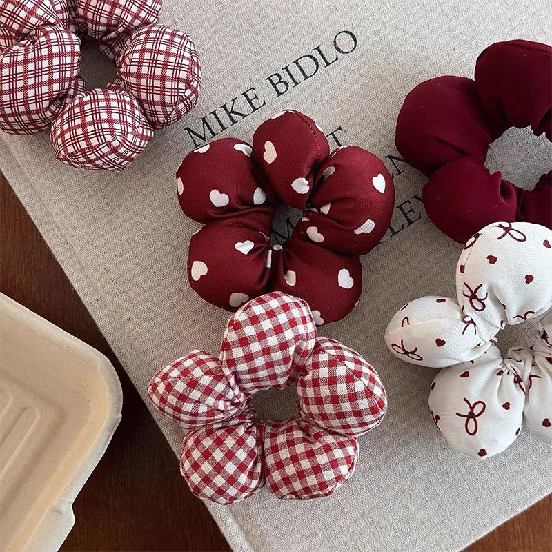 Koreanische Blume Haarseil für Frauen Süße Mädchen Kopfschmuck Haarband Elastisches Pferdeschwanz Scrunchie Haaraccessoires