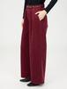 Something Wide Tuck Casual Pants with Size 2XS Women's Belt, Red,