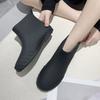 2025 New Japanese Style Women's Non-slip Low-top Short Shaft Rain Boots Waterproof Kitchen Car Wash Rubber Shoes Trendy