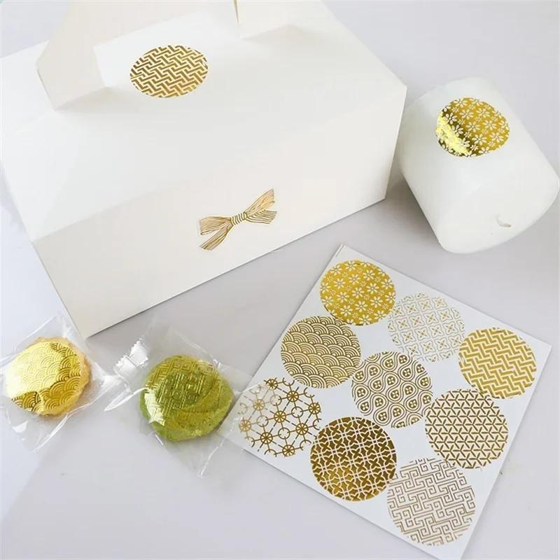Sheets Simple Creative Round Flower Design Seal Sticker Tags for Gift Packing Bag Box Home Wedding Decor Accessories