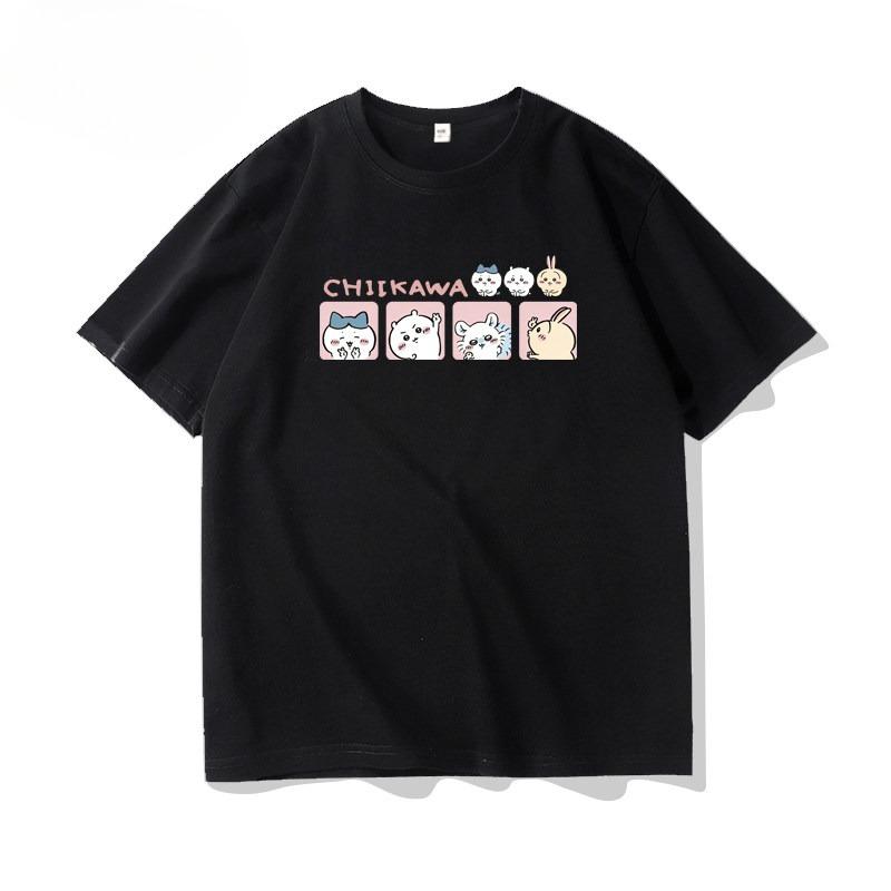 Chiikawa Funny Expression Graphic TShirt Men Women Couple ONeck Loose Casual Summer ShortSleeve Streetwear Daily Gift Top