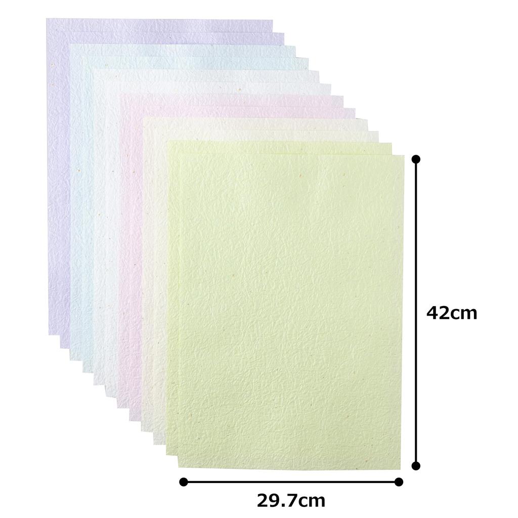 Бумага Kawasumi Washi Японская пастельная слегка тонированная бумага моми васи с золотом и серебром A3 x 6 12 листов Бумага, Цвета, Цвета, Блестки, Размер, Прибл.