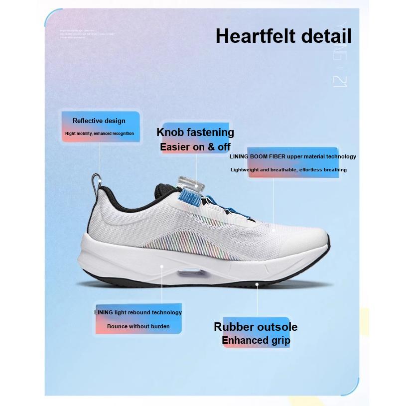 Li Ning საბავშვო ულტრა მსუბუქი 21 სარბენი ფეხსაცმელი საბავშვო კედები სტანდარტული-თეთრი YKFU058-1